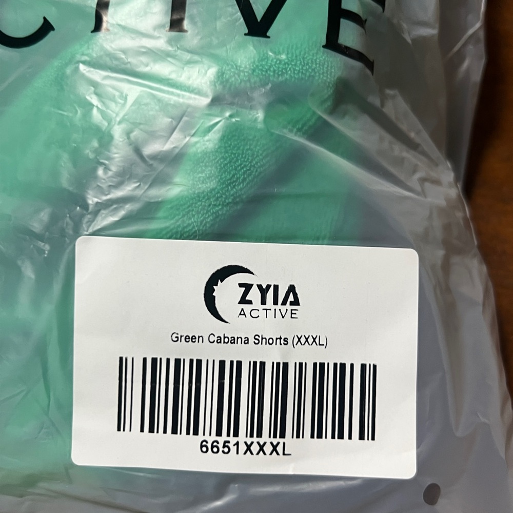 NWT Zyia Green Cabana Shorts - Picture 10 of 10